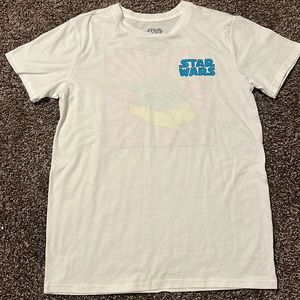 Star Wars shirt with baby yoda on the back